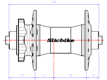 48H 100 Front Hub by Slic from Osaka