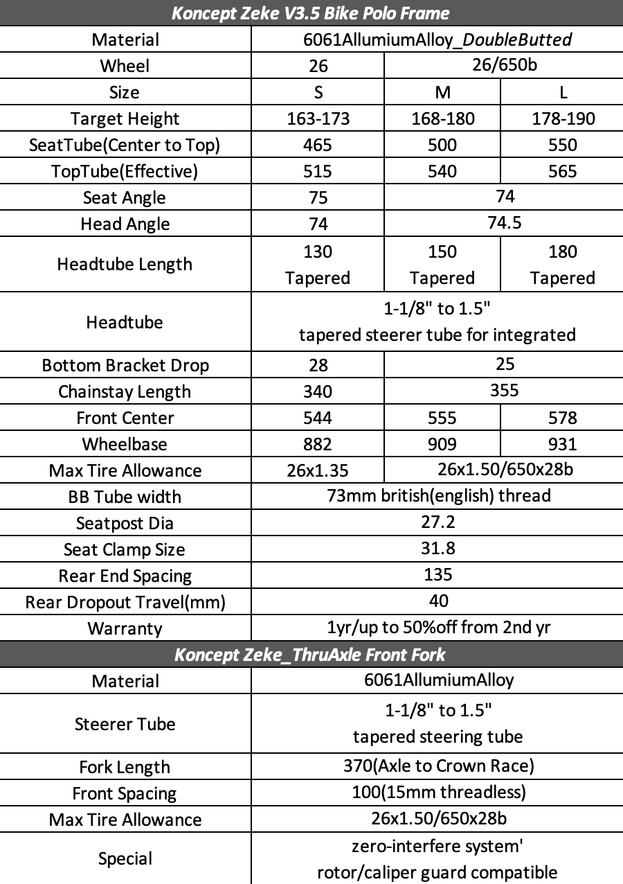 10%Off Pre-Order Sales!!  Koncept Bike Polo Frame 'zeke' V3.5_DB w/front fork ｵﾘｼﾞﾅﾙﾊﾞｲｸﾎﾟﾛ専用ﾌﾚｰﾑ/ﾌｫｰｸｾｯﾄ_ｼﾞｯｸ V3.5_DB