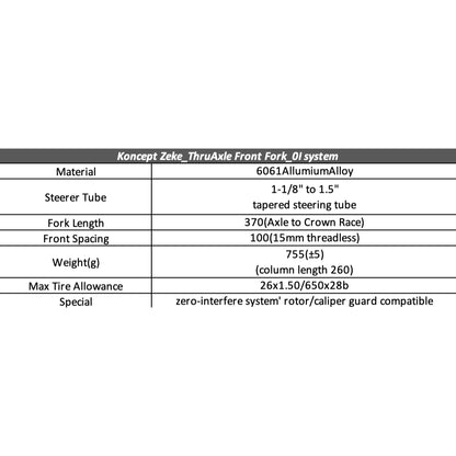 Koncept Zeke 0I Front Fork