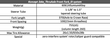 Koncept Zeke 0I Front Fork