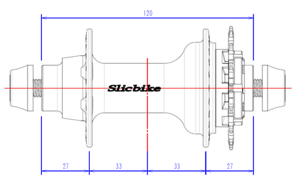 48H 120 Rear Hub by Slic from Osaka